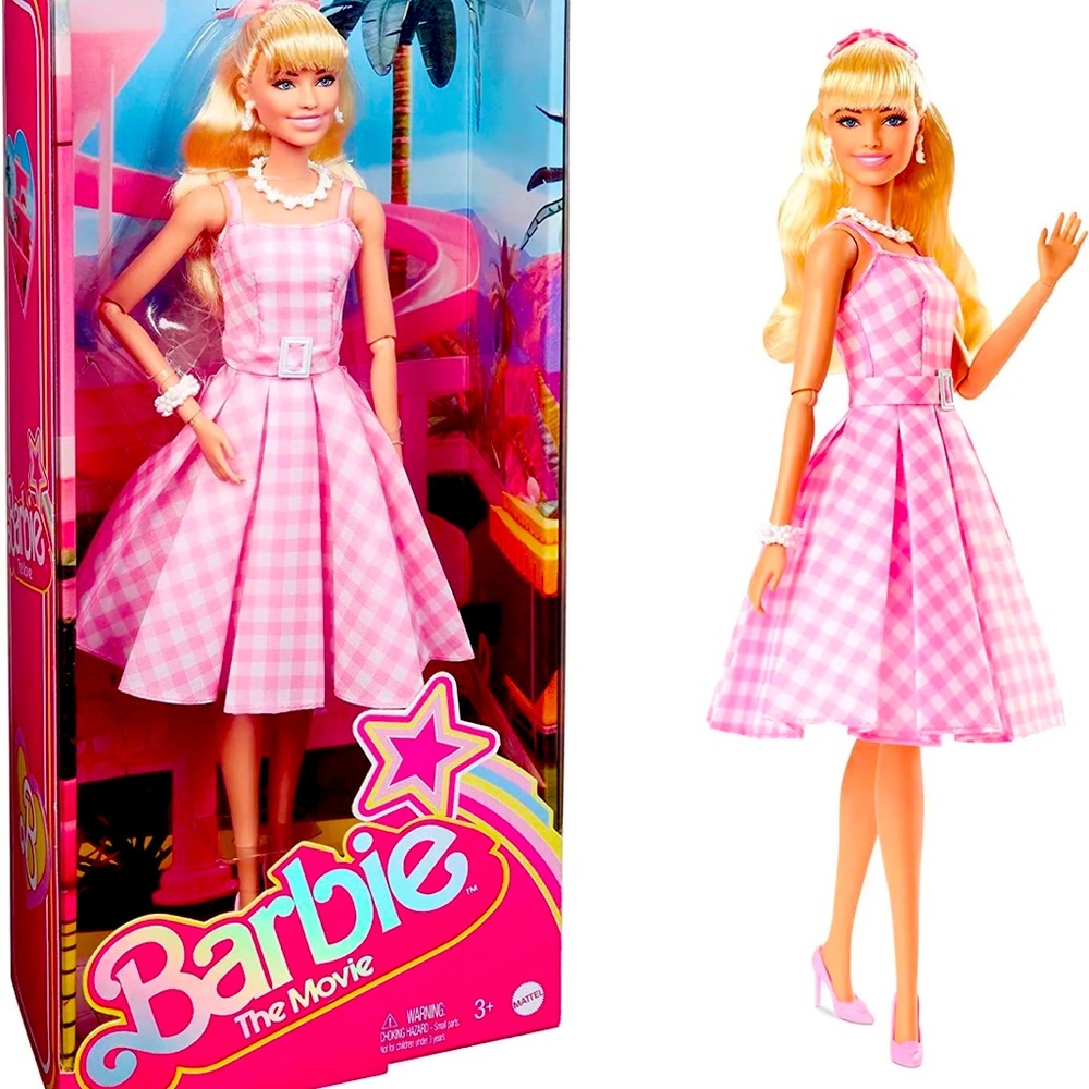Barbie The Movie Collectible Doll, Margot Robbie as Barbie in Pink Gingham Dress